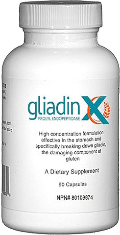 GliadinX - Digestão do Glúten, Suporte Cientificamente Comprovado para Dietas Estritamente Livres de Glúten para Doença Celíaca e Intolerância ao Glúten, Suplementos Seguros para Celíacos – 90 Cápsulas