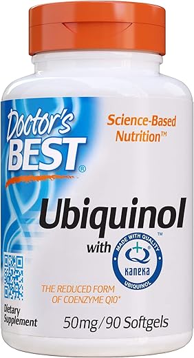 Doctor's BEST - Doctor’s Best Ubiquinol com Kaneka QH – Não-OGM, Sem Glúten – 60 cápsulas (100 mg)
