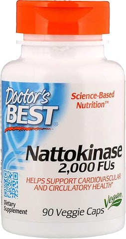 Doctor's BEST - Nattokinase90 – Melhor Marca de Nattokinase Vgcdoctors Best – 90 cápsulas (90g)