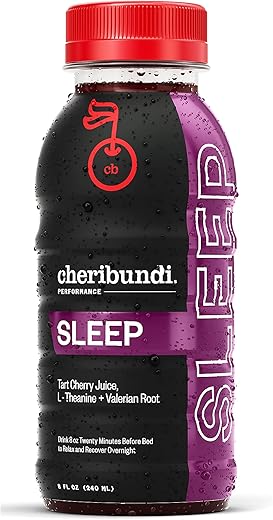 SLEEP Suco de Cereja Azeda – Fórmula para um Sono Profundo – Combate a Inflamação e Apoia a Recuperação Muscular – Bebidas de Recuperação Pós-Treino para Corredores, Ciclistas e - Cheribundi