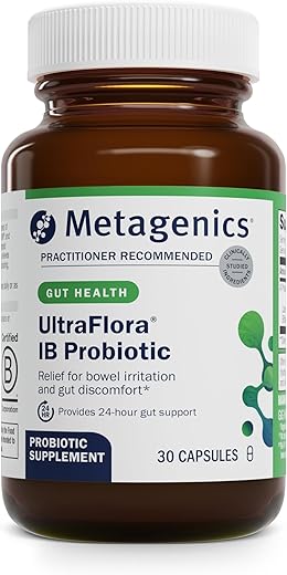 UltraFlora IB – Alívio para Distúrbios Intestinais Ocasionais* – Probióticos para Saúde Digestiva* – Anti-Inchaço para Homens - Metagenics