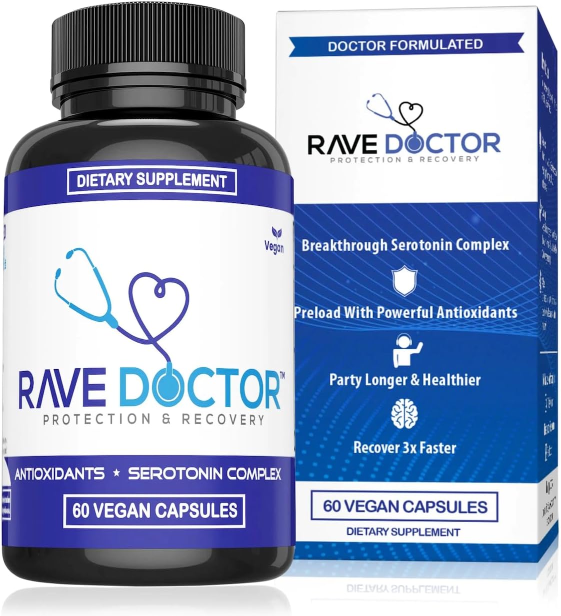 Suplemento Rave Doctor 5 HTP – Vitaminas Essenciais para Rave, Acessórios Rave, Essenciais para Festivais, Equipamentos para Festivais, Rave Essentials, Suplemento 5htp