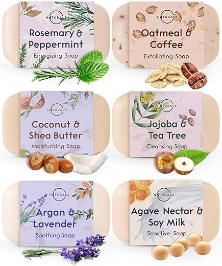 Conjunto de Presente com 6 Barras de Sabonete 100% Natural – Ingredientes Orgânicos – Frete Grátis - O Naturals