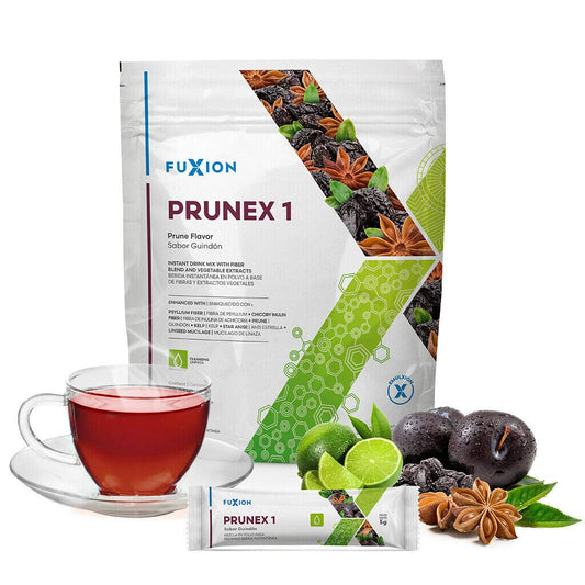 Cekaso - FuXion Prunex 1 – Chá Detox Sabor Ameixa, Melhore seu Trânsito Intestinal (28 Sticks)