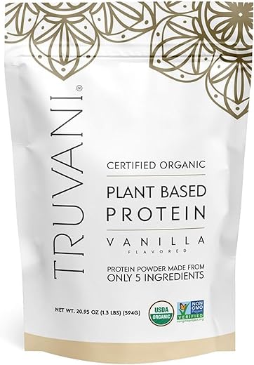 Proteína de Ervilha em Pó, Baunilha, 590g, 1 unidade, 20 Porções - Truvani