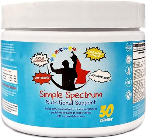 Suplemento Vitamínico Simple Spectrum, Suporte Nutricional, Sem Açúcares Adicionados ou Ingredientes Artificiais – 100g
