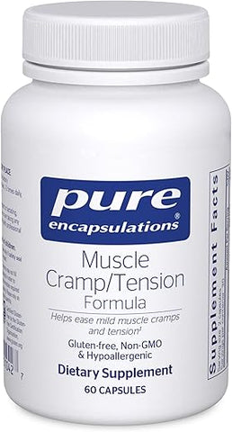 Fórmula Pure Encapsulations para Cãibras/Tensão Muscular | Suplemento Hipoalergênico para Reduzir Cãibras/Tensão Muscular Ocasionais e Promover Relaxamento | 60 Cápsulas