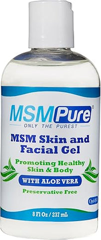 MSMPure Gel Facial e Corporal com Aloe Orgânico, 8 oz (236 ml), Livre de Conservantes - KALA HEALTH