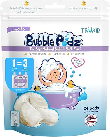 Bubble Podz Banho de Espuma para Bebê – Fórmula Suave e Natural | 100g - TruKid