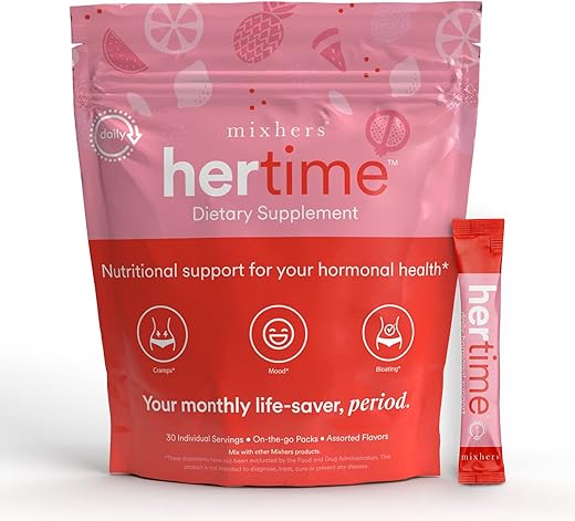 MIXHERS - Hertime PMS – Equilíbrio Hormonal para Mulheres – PMS | 60 cápsulas | 100% natural | Marca Hertime