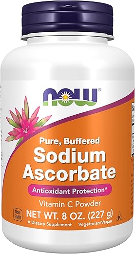 Suplementos, Pó de Ascorbato de Sódio, Tamponado, Proteção Antioxidante*, 227g - NOW Foods