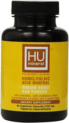 HUmineral - Humic and Fulvic Mineral Immune Boost – Pó Mineral Cru em Pó, 60 Unidades – Marca Primeiro