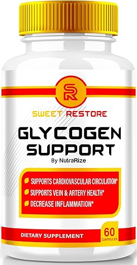 NutraRize - SweetRestore Glycogen Support – Cápsulas Oficiais para Suporte de Glicogênio, Fórmula de Suporte Articular SweetRestore, Avaliações do Limpador de Vasos Sanguíneos (60…)