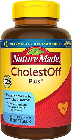 CholestOff Plus 450 mg – 100 Softgels: Reduza o Colesterol Naturalmente - Nature Made