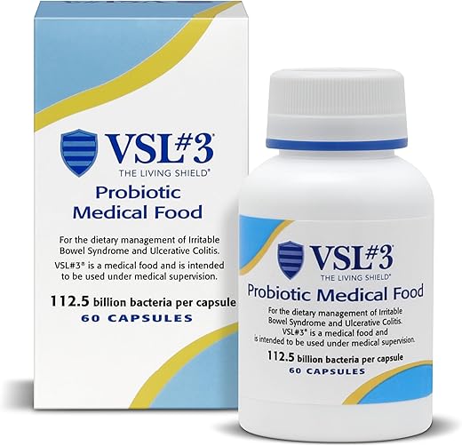 Probióticos para Saúde Digestiva, Cápsulas Probióticas, Alimento Médico para Suporte à Saúde Intestinal em Mulheres - VSL#3