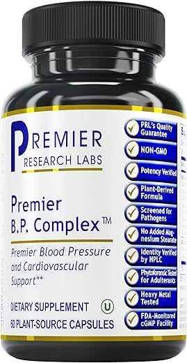 BP Complex – Saúde do Coração – com Alho, Espinheiro, Folha de Oliveira, Reishi, Pimenta Caiena – 60 cápsulas - Premier Research Labs