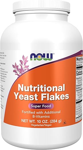 Suplementos, Flocos de Levedura Nutricional, Enriquecido com Vitaminas B Adicionais, Super Alimento, 283g - NOW Foods