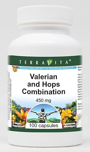 Terravita - Combinação de Valeriana e Lúpulo – 450 mg (100 Cápsulas) – Pacote com 3
