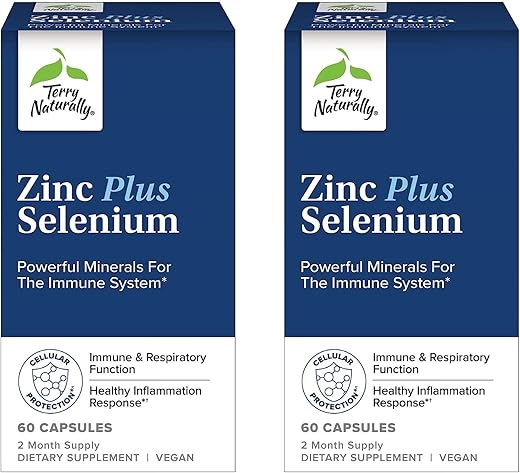 Zinco Plus Selênio para o Sistema Imunológico – 60 cápsulas - Terry Naturally