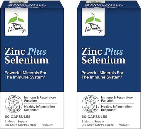 Zinco Plus Selênio para o Sistema Imunológico – 60 cápsulas - Terry Naturally