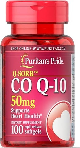 Puritan's Pride - Q-Sorb CoQ10 50mg: Contribui para o Bem-Estar do Coração, 100 Softgels por Puritan’s Pride