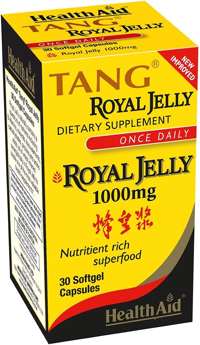 HealthAid - Health Aid Tang Geléia Real 1000mg, 30 Cápsulas Softgel – Royal Jelly, Saúde e Bem-Estar