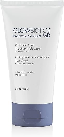 Limpeza Facial com Probióticos para Acne – Espuma de Limpeza, Controle de Acne com Ácido Salicílico, Solução para Pele Oleosa com Ceramidas - Glowbiotics