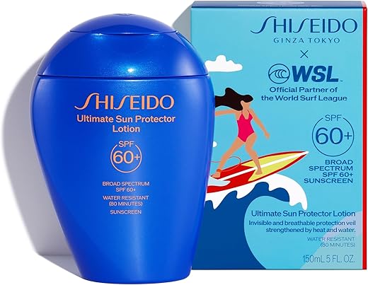 Protetor Solar Shiseido World Surf League Ultimate Sun – 150 mL – FPS 60 – Rosto