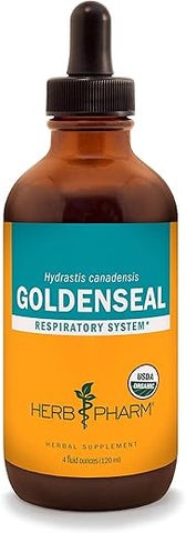 Extrato Líquido de Goldenseal Orgânico Certificado para Suporte ao Sistema Respiratório – 120 ml - Herb Pharm