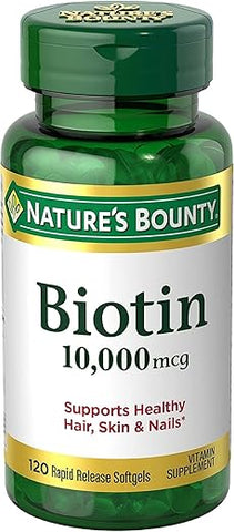 Nature's Bounty - Nature’s Bounty Biotina 10.000 mcg, Cápsulas Softgels de Liberação Rápida 120 un (Pacote com 6) – Comprar Online | Nature’s Bounty