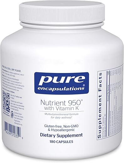 Nutrient 950 com Vitamina K 180’s – Multivitamínico de Alta Qualidade - Pure Encapsulations