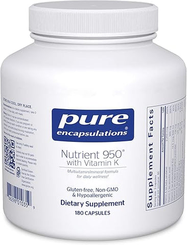 Nutrient 950 com Vitamina K 180’s – Multivitamínico de Alta Qualidade - Pure Encapsulations