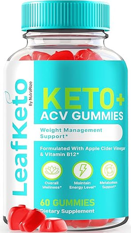NutraRize - Leaf Keto ACV Gummies – Gomas de Maçã com Vinagre de Maçã para Keto, 60 Gomas