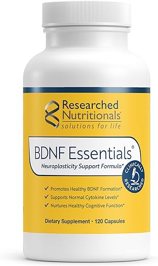Researched Nutritionals - BDNF Essentials – Suplemento Cognitivo para Saúde do Cérebro – Pesquisado pela Nutritionals