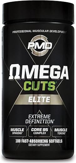 Sports Omega Cuts Elite – Fórmula para Definição Muscular e Perda de Gordura – Ácidos Graxos Ômega, MCT’s e CLA para Definição e Manutenção Muscular – Keto Friendly Para Mulheres e Homens – 500g - PMD