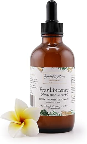 Herbal Wellness Hawaii - Extrato Líquido de Olíbano – Suplemento Herbal para Bem-Estar, Tintura de Resina Seca de Boswellia Serrata, Sem Álcool 120 ml