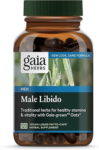 Libido Masculino com Saw Palmetto, Horny Goat Weed e Maca – 60 cápsulas - Gaia Herbs