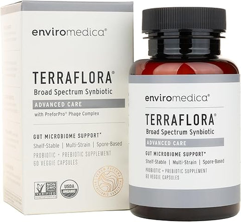 Terraflora Advanced Care – Suplemento SBO de Cuidados Avançados com Complexo Patenteado PreforPro (60ct) - Enviromedica