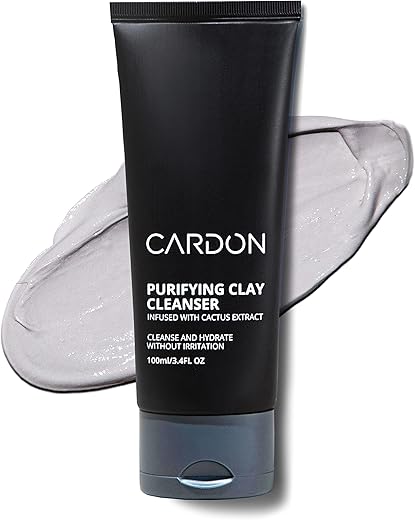 Limpeza Profunda de Poros Argila Facial para Homens, 4x Melhor que Carvão, Pele Oleosa e Propensa a Acne | Cuidados Premium com a Pele Coreana | Remova a Oleosidade Facial - Cardon