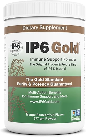 IP6 Gold - IP-6 Gold Pó com Sabor Aprimorado de Manga Maracujá, 60 Porções – 60g