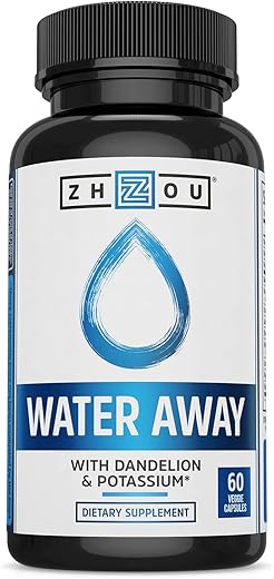 ZHOU - Fórmula Herbal Zhou Water Away para Equilíbrio de Fluidos | Dente-de-leão, Potássio, Chá Verde Marca Zhou