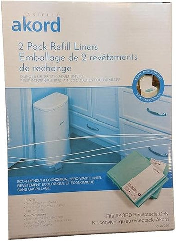 AKORD - Refis de Forro Janibell Akord para Série Akord 330, Verde, Levemente Perfumados, 2 Unidades (Pacote de 1)