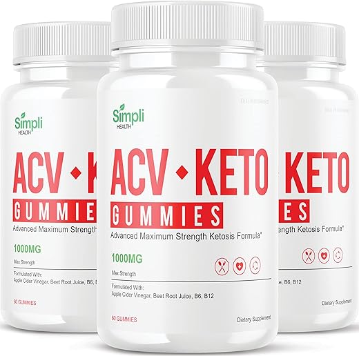 3 Pack) Gomas de ACV Ketos Simpli Gummies Simpli Health Gummies Simplihealth Gummies Simply Acc (180 Gummies) - IDEAL PERFORMANCE
