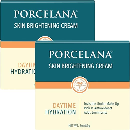 Creme Clareador de Pele Porcelana Hidratação Diurna para o Rosto – 50g