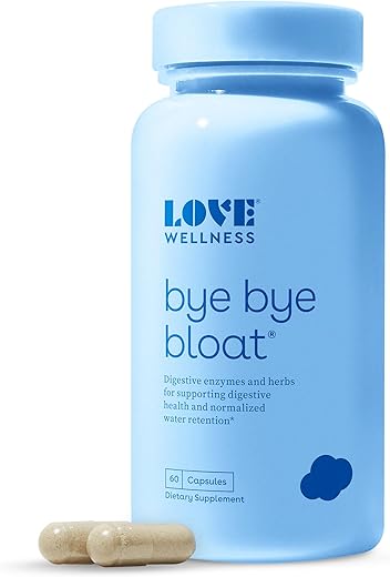 Bye Bye Bloat, Enzimas Digestivas | Alívio de Inchaço para Mulheres | Ajuda a Reduzir Gases - Love Wellness