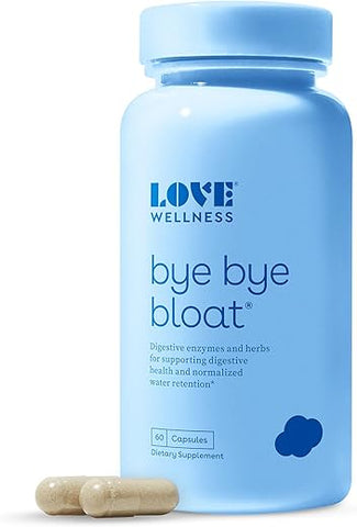 Bye Bye Bloat, Enzimas Digestivas | Alívio de Inchaço para Mulheres | Ajuda a Reduzir Gases - Love Wellness