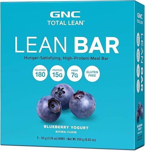 Total Lean Bar Twin Pack Blueberry Yogurt – 5 Barras – Suporte ao Metabolismo Saudável - GNC