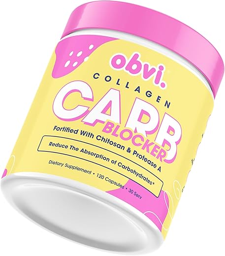 Bloqueador de Carboidratos Sem Culpa | Suporte para Gerenciamento de Peso, Unhas Mais Saudáveis | 60 cápsulas | 100% Natural - Obvi