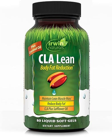 Cla Lean Body Fat Reduction 80 Cápsulas – Redução de Gordura Corporal - Irwin Naturals